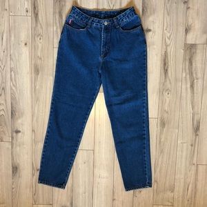 Women’s Vintage Bongo High waisted Tapered Leg blue denim jeans size 7